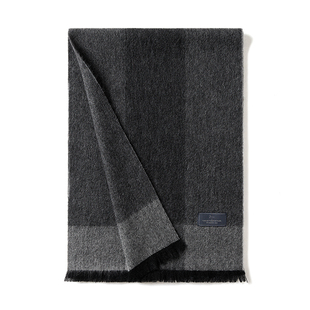 玖慕男士纯羊绒围巾秋冬长辈生日礼物加厚保暖针织围脖男生礼盒装