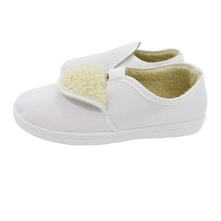 清仓防静电棉鞋高帮加绒保暖冬季电子厂无尘白帆布食品工作送鞋垫