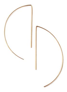 极简金色耳线圈圈耳环小众设计感