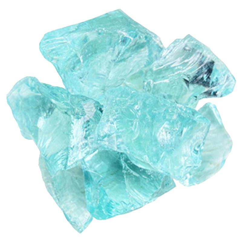冰蓝玻璃石鱼缸专用造景铺底创意百变型海底世界景观蓝色水晶砂石