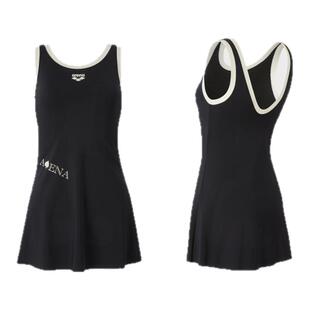 arena阿瑞娜女自游爱运动休闲舒适连体无袖裙式温泉泳衣