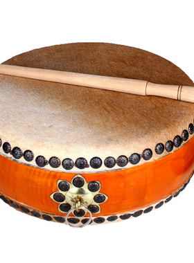 扁鼓手鼓乐器寺庙法器牛皮鼓