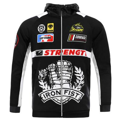 VSZAP嘻哈印花连帽拉链卫衣男