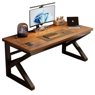 实木电脑桌台式卧室电竞桌长方形学生学习写字桌家用书桌办公桌子