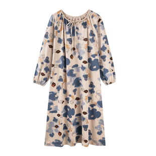 维多利亚睡裙女款2026新款春秋季长袖纯棉连衣裙田园风宽松家居服