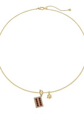 GXIAOXIAO设计款鸢尾花算盘项链