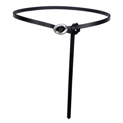 银扣真皮细腰带女款休闲配饰装饰