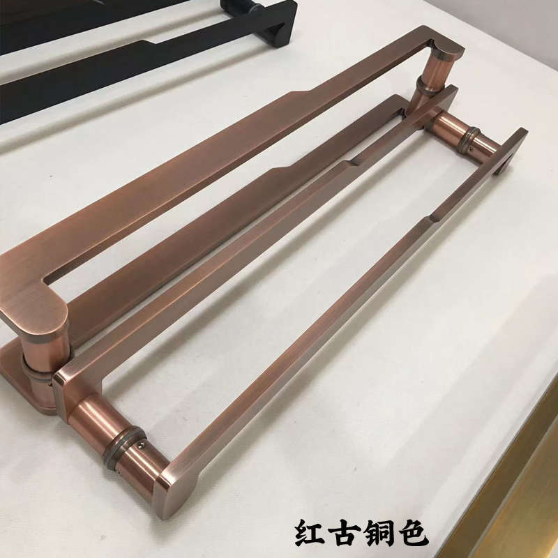 有无框玻璃门拉手大门把手中式木门大扶手现代豪华大门拉手黑现货