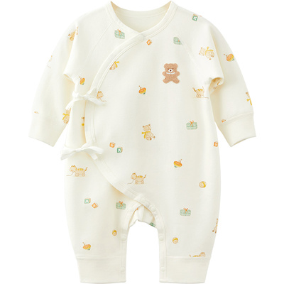 微狮牧尼新生儿连体衣春秋款长袖婴幼儿衣服初生宝宝哈衣夏季薄款