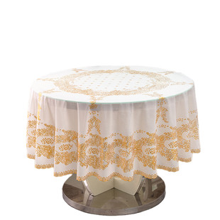 大圆桌布台布pvc塑料圆形圆型家用圆桌圆防水防烫餐馆酒店圆台布