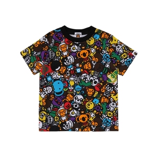 BAPE童装25年秋冬卡通小猴BABY MILO动物印花短袖T恤X00209P