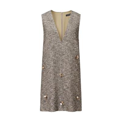 颜域百搭V领外搭短款连衣裙