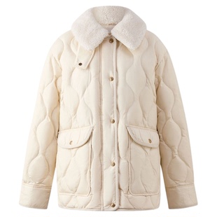 【华夫饼&特氟龙三防】Eland衣恋羽绒服女鹅绒保暖菱格2025冬新款