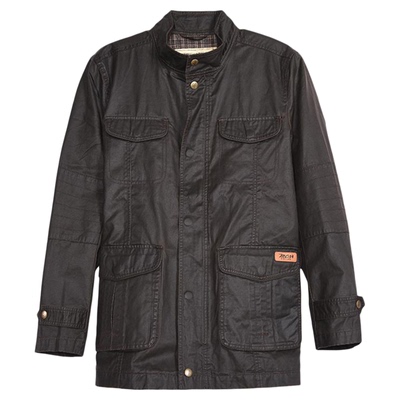 MCS复古休闲合身版立领夹克外套