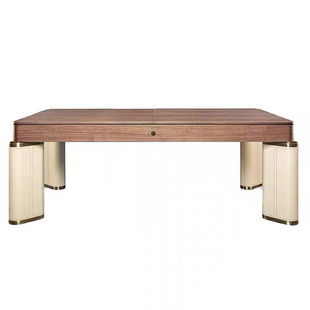 意式轻奢台球桌别墅豪宅高级感俱乐部实木餐桌一体多用标准台球桌