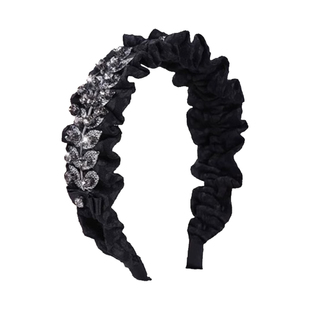 秋冬丝绒水钻星点发箍女2024年新款宽边高颅顶压发宽头箍洗脸发卡