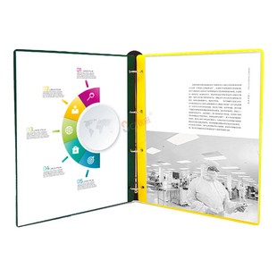 A4壁挂展示文件夹强磁性吸附翻页资料文件套展示架作业指导书文件