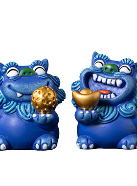 创意旋转招财风狮爷摆件伴手礼