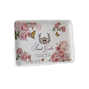 【破损补发】水杯托盘家用托盘加厚密胺长方形托盘欧式茶盘收纳盘