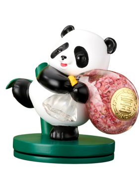 成都熊猫送富碎钞乔迁客厅办公室桌面招财摆件文创纪念礼品送老外