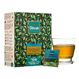 Dilmah迪尔玛摩洛哥薄荷绿茶100片斯里兰卡早茶红碎茶果味下午茶