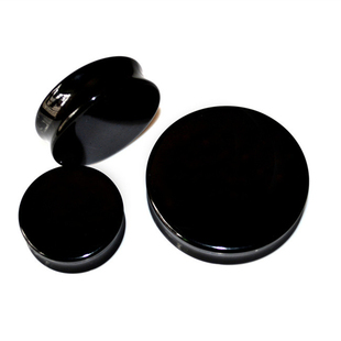 欧美朋克黑色亚克力圆饼穿孔器扩耳器新40 50mm大尺寸耳扩器包邮
