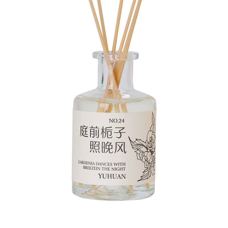 白描透明瓶香薰精油栀子花香氛