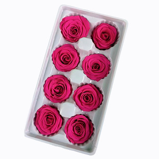 情人节永生diy玫瑰BC级永生花留声机2-3cm4-5cm5-6CMkt猫花束装饰