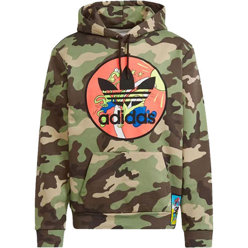 Adidas/阿迪达斯正品三叶草男子Jeremy Scott印花卫衣 H53373