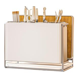 厨房可壁挂刀架置物架筷子收纳盒放菜板锅盖多功能刀具一体放置架