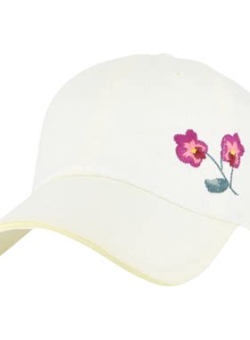 力可派麻布绣花同款韩国设计师品牌正品鸭舌帽春夏学生遮阳棒球帽
