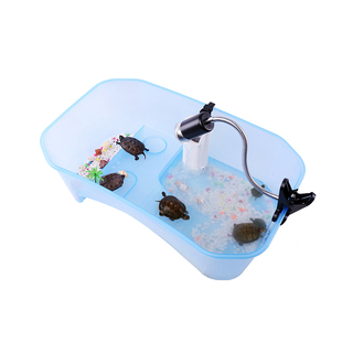 乌龟缸小 巴西龟带晒台养龟专用缸中号开放式乌龟盒迷你型特大号