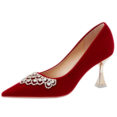 KAKA《禧悦》新款粗跟秀禾中式鞋