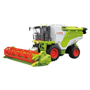 电动遥控收割机玩具大号仿真农夫工程车农场收获机运输车玩具套装