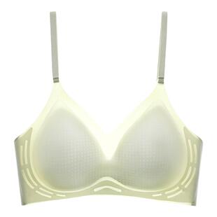 夏季冰丝内衣女薄款大胸显小胸无痕运动美背心式无钢圈文胸罩超薄
