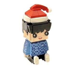 diy照片真人像积木墙定制情侣相框积木画小人偶人形来图模型人仔