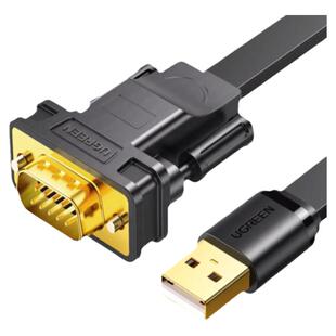 绿联usb转rs232com九针9针转usb电脑ft232芯片串口数据线RS232连接db9串口线转换器公对公母工业级接头FT232