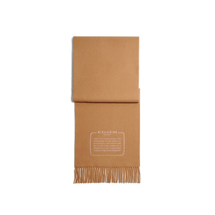 COACH/蔻驰官方 奥莱款女士秋冬保暖羊绒纯色流苏围巾76393