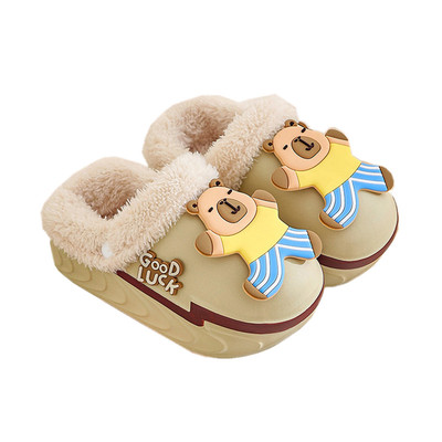 宝宝可爱卡通棉拖鞋防水可拆洗