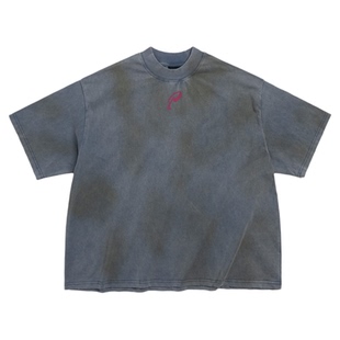PHANTACi范特西周杰伦潮牌25春夏P SPRAY LOGO FRAYED HEM短袖T恤