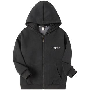 小象汉姆童装男童加绒外套一体绒儿童拉链衫2026冬新款中大童潮