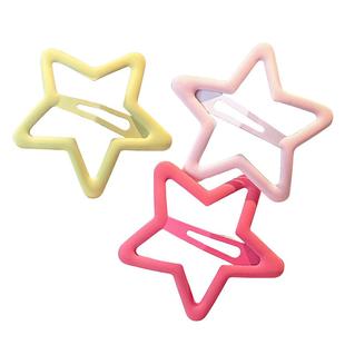 多巴胺彩色星星发夹女2025新款高级感侧边刘海夹子少女一字夹头饰