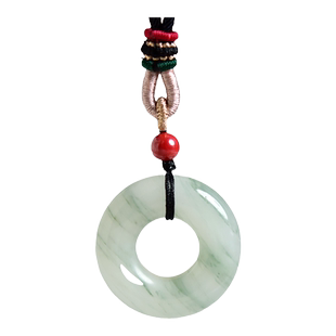 天山翠吊坠女男东海水晶玛瑙翡翠玉石项坠玉髓挂绳散珠平安扣项链