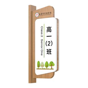 10年专业订制学校教室门牌双面侧挂班级牌可更换式侧装学生宿舍牌子校长室培训机构教室年级班牌门牌号定制