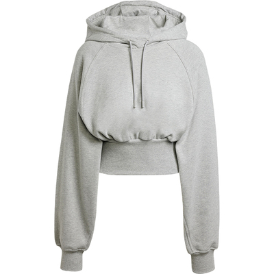 Adidas/阿迪达斯正品新款女士短款宽松透气连帽卫衣JI5148