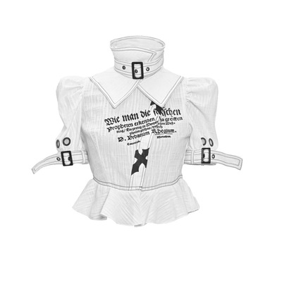 血液供给亚文化纯棉印花短上衣