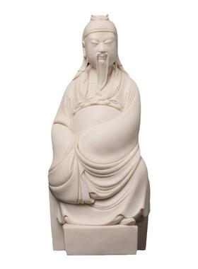 戴玉堂郑清海陶瓷摆件《文关公像》关二爷办公室神像武财神工艺品