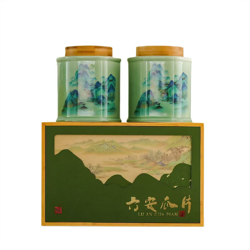 六茗安2026年新茶特级六安瓜片瓷罐礼盒装500g茶叶安徽原产地绿茶