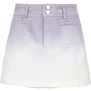 ONLY2025夏季新款显高显腿长渐变水洗工艺高腰裤裙短裤牛仔裤女