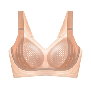 古今无痕内衣女春夏季冰丝薄款大胸显小聚拢文胸收副乳防下垂胸罩